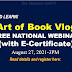 The Art of Book Vlogging- FREE NATIONAL WEBINAR (w E-Cert)