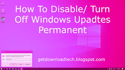 How to Disable windows 10 updates
