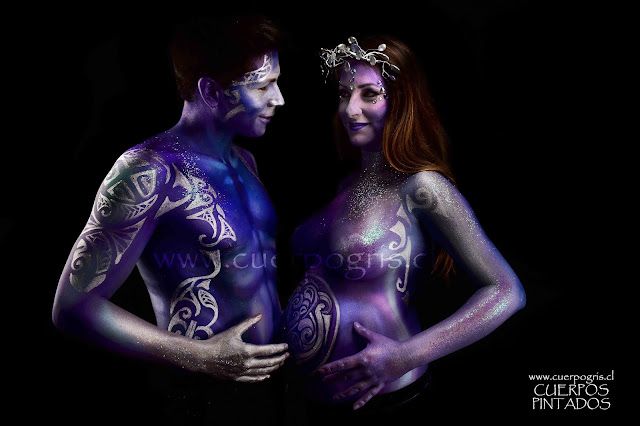 sesion cuerpos pintados padres  dupla