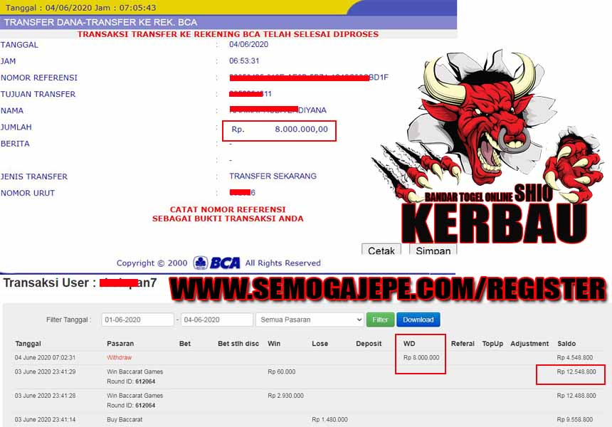 Menang Main IDN CASINO BACCARAT kerbau mewah