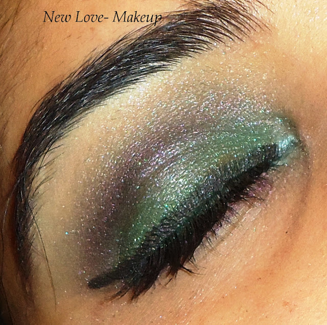 Green and Purple Eye Look
