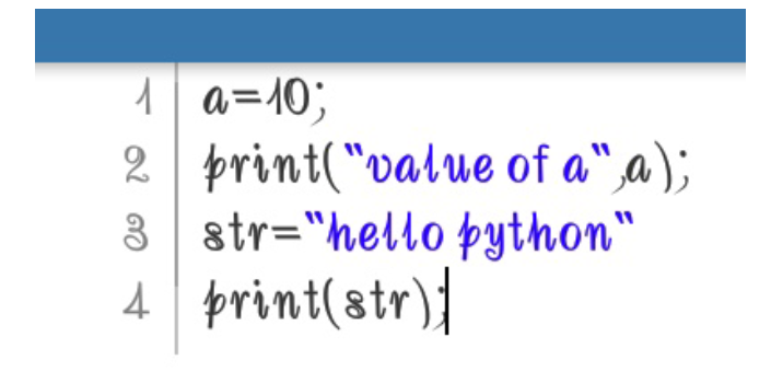 Python language : Overview of python programming/Element of python