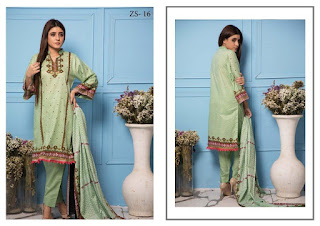 Original lawn Pakistani Suits | Z.S textile Rang reza lawn vol 3