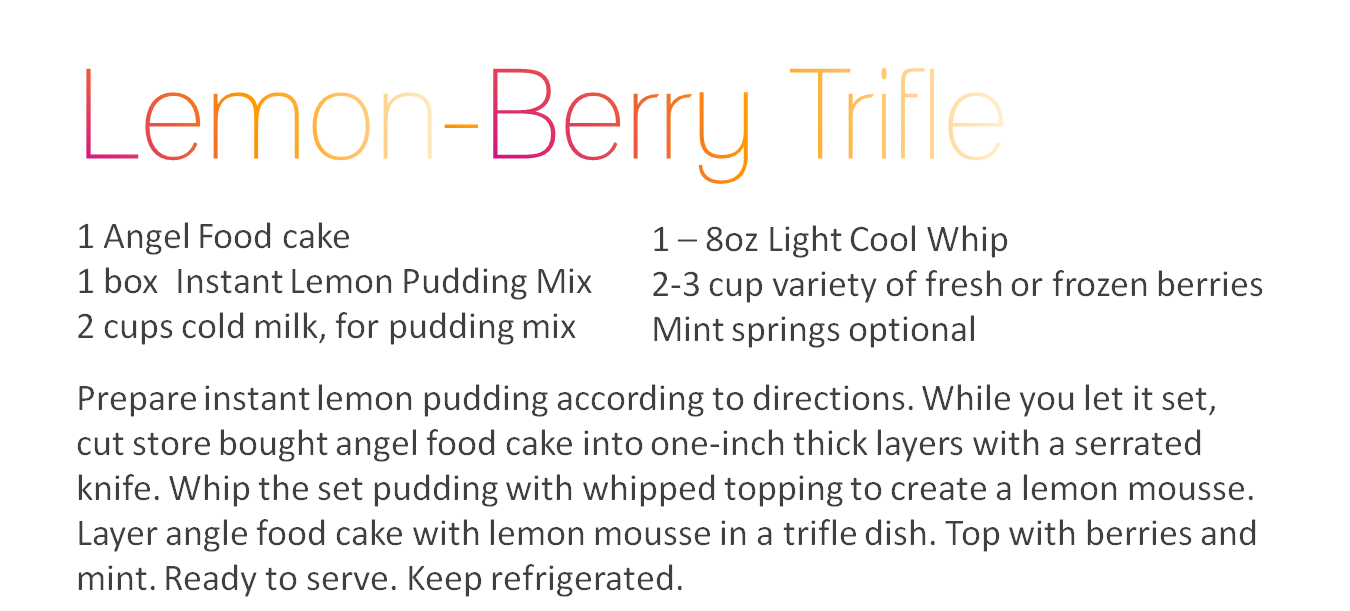 Finding My Aloha Guiltfree Lemon Berry Trifle (ready in 5 minutes)