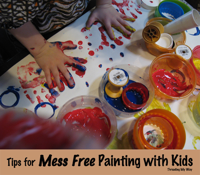 Threading My Way: Tips for Mess Free Painting with Kids