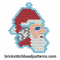 Click to view the Santa's Good Side brick stitch bead pattern charts.