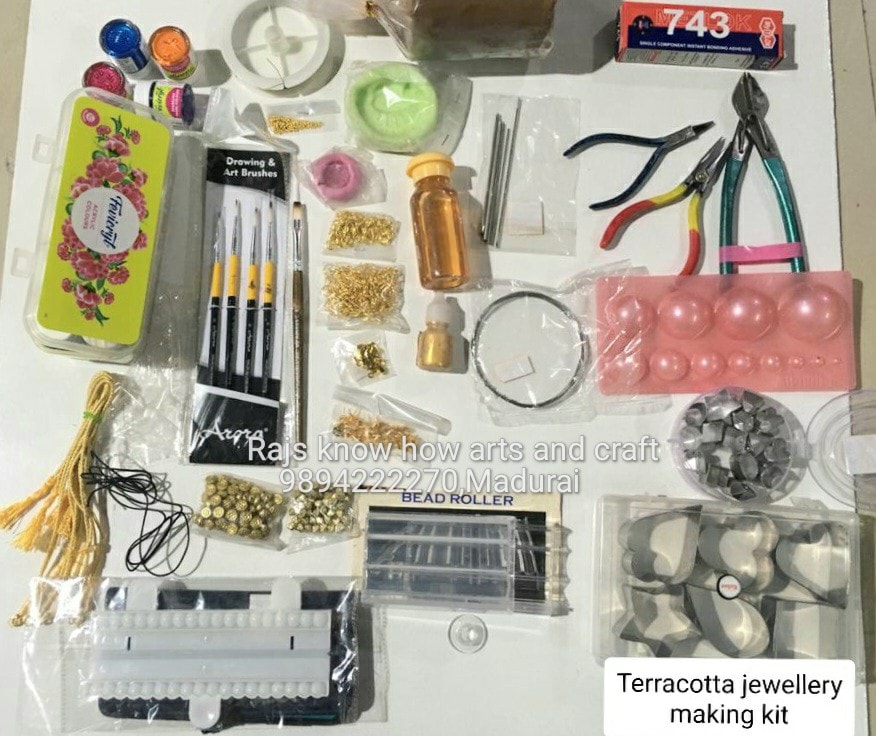 Art and Craft Shop in Madurai Terracotta jewellery making items and moulds
