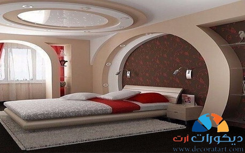 ديكورات حوائط غرف نوم الوان مودرن 2021 ديكورات