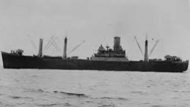 USS Pollux breaking up, 18 February 1942 worldwartwo.filminspector.com