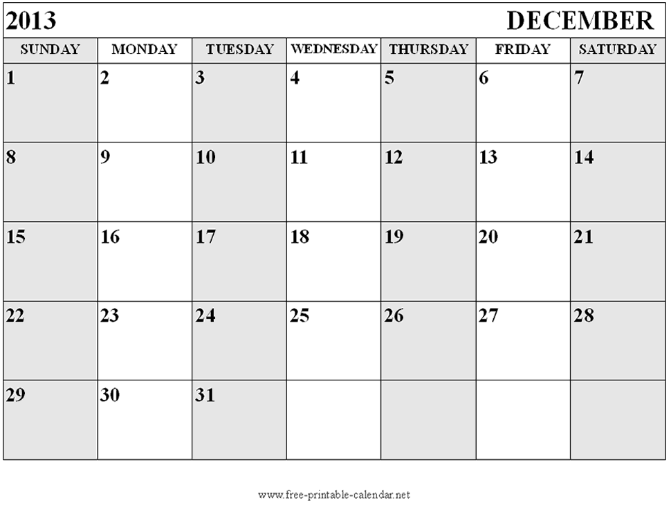 Blank Calendar 2014 December | New Calendar Template Site