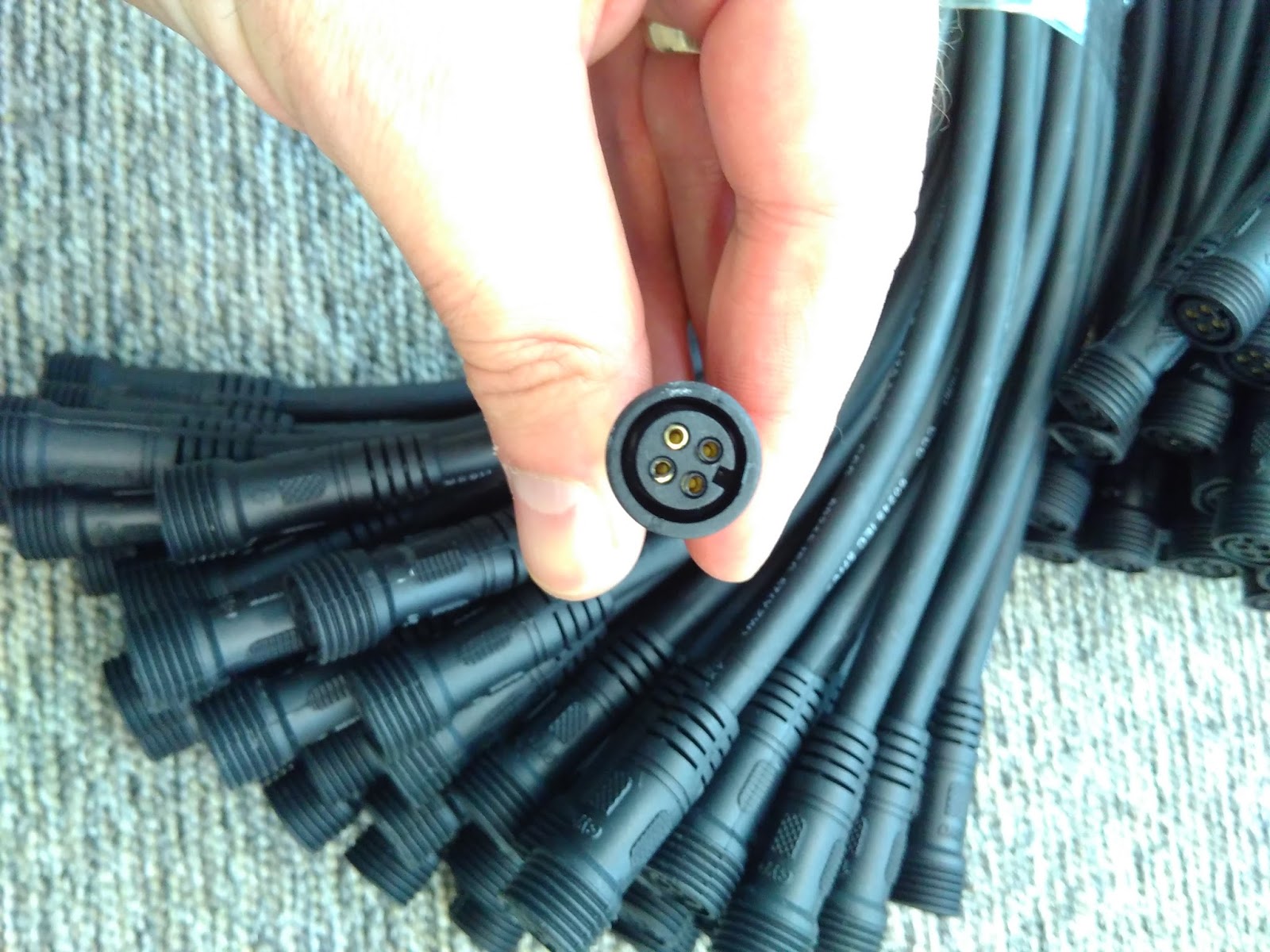 Enabling Communications, Anywhere, Anytime The custom IP67 power cables have arrived!