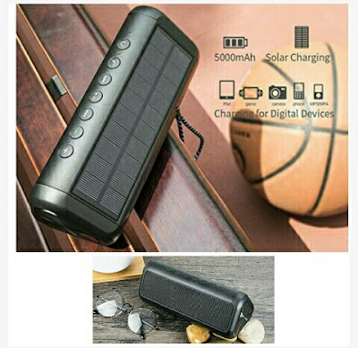 Elzle Solar Speaker - 12W Bluetooth Subwoofer Sound Box