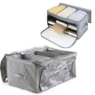 消臭効果のある竹炭の衣類収納ケース2個セット♪