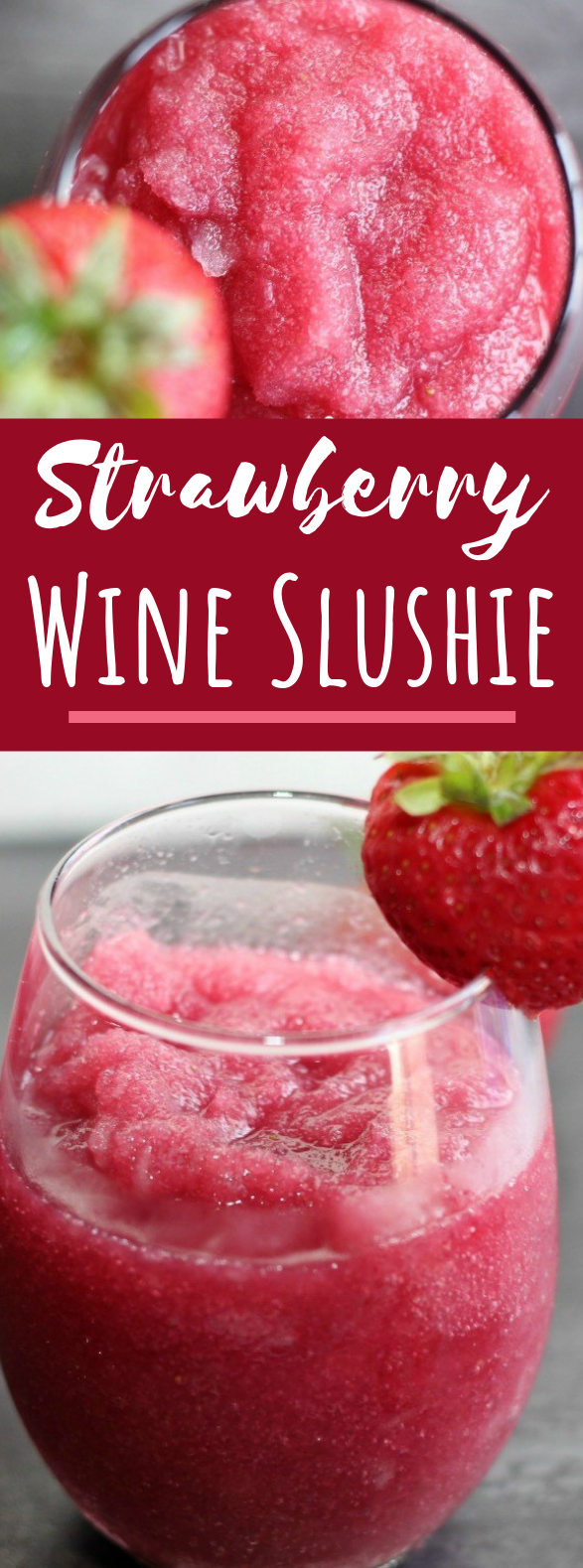 Strawberry Wine Slushie #drinks #alcohol