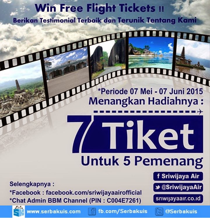 Kontes Testimonial Berhadiah 5 Tiket Pesawat Sriwijaya Air Kontes Testimonial Berhadiah 5 Tiket Pesawat Sriwijaya Air