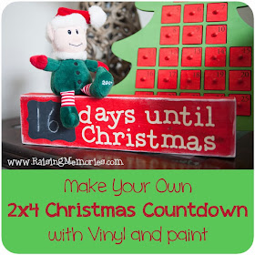 Make Your own Chalkboard Christmas Countdown at www.RaisingMemories.com