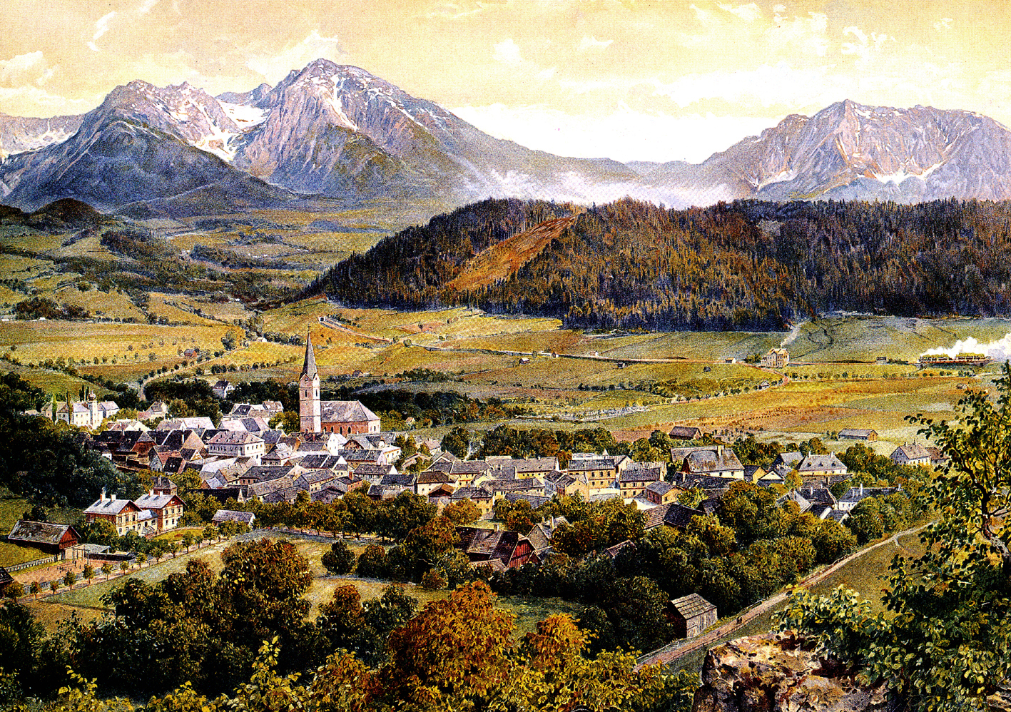 In der Mitte von Österreich ist das Stodertal Windischgarsten in alten