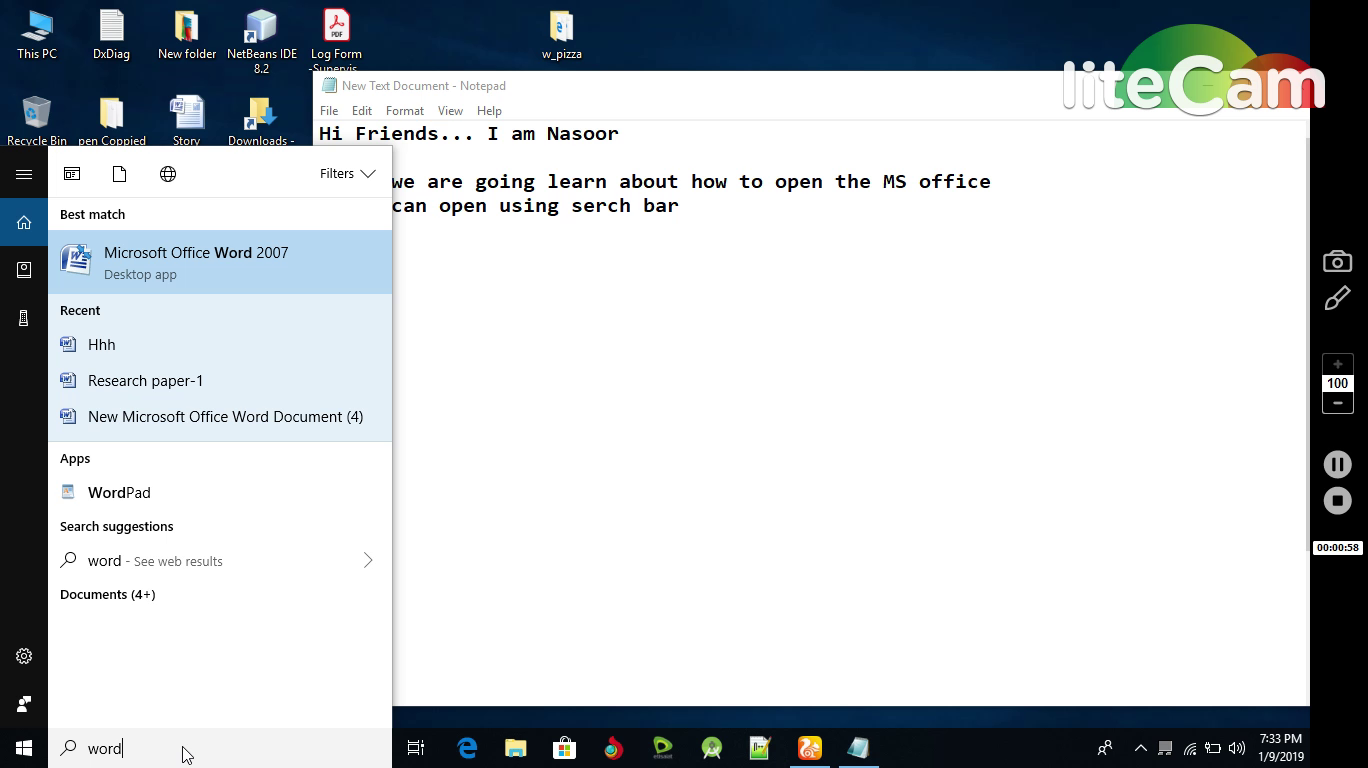 Introduction about Microsoft Word Basic Office Practicals
