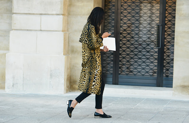 Leopard coat streetstyle