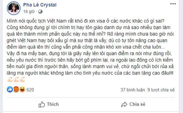 Nữ ca sĩ Pha Lê không muốn con có quốc tịch Việt Nam