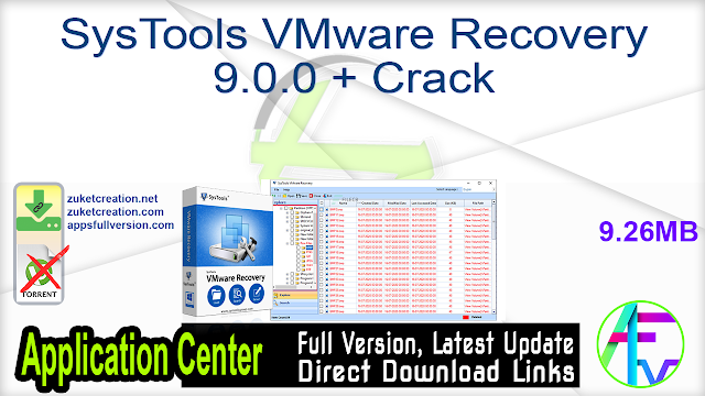SysTools VMware Recovery 9.0.0 + Crack