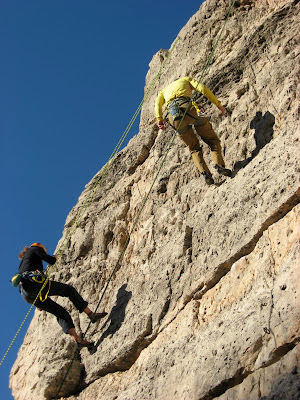 rock climbing rappeling