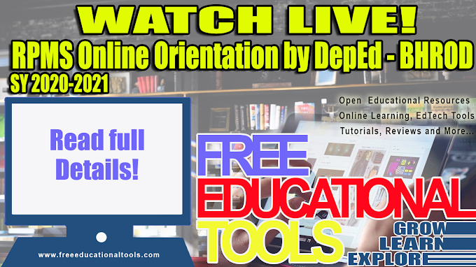 Orientation of RPMS SY 2020-2021 by DepEd HRDD LIVE ONLINE
