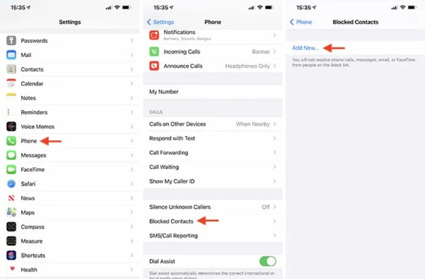 How to block a phone number on iPhone