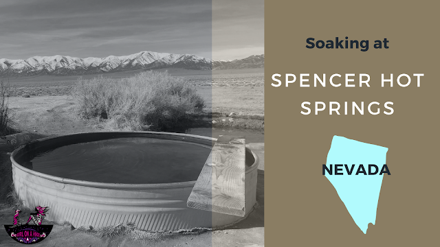 Soaking at Spencer Hot Springs, Nevada