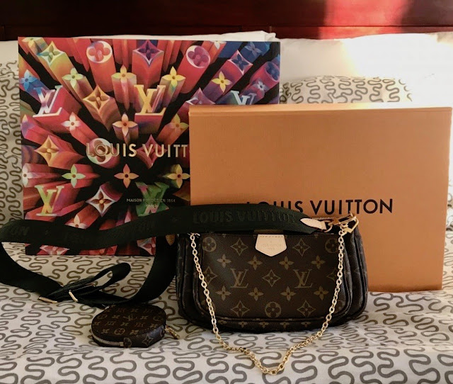 Exclusive Item ! Louis Vuitton M44813 Monogram Multi Pochette Accessories  -Khaki Strap - The Attic Place