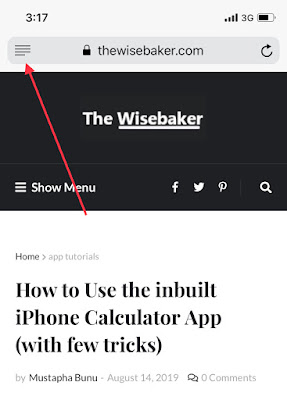 Reader view in safari Reader view in safari