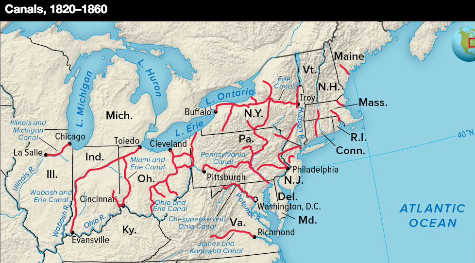 Why did Mexico not industrialize - Ohio And Erie Canal Map Of Us Springs Us Map Erie Canal Best Of Us 35