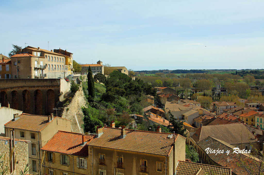 Beziers, vistas desde Jardín de los Obispos