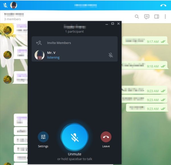 Voicechats gebruiken in Telegram