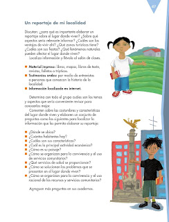 Apoyo Primaria Español 6to Grado Bloque II Lección 1 Escribir un reportaje sobre tu localidad 