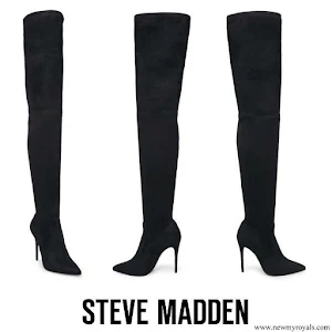 Queen Letizia wore Steve Madden Suede Dominique Long Boots