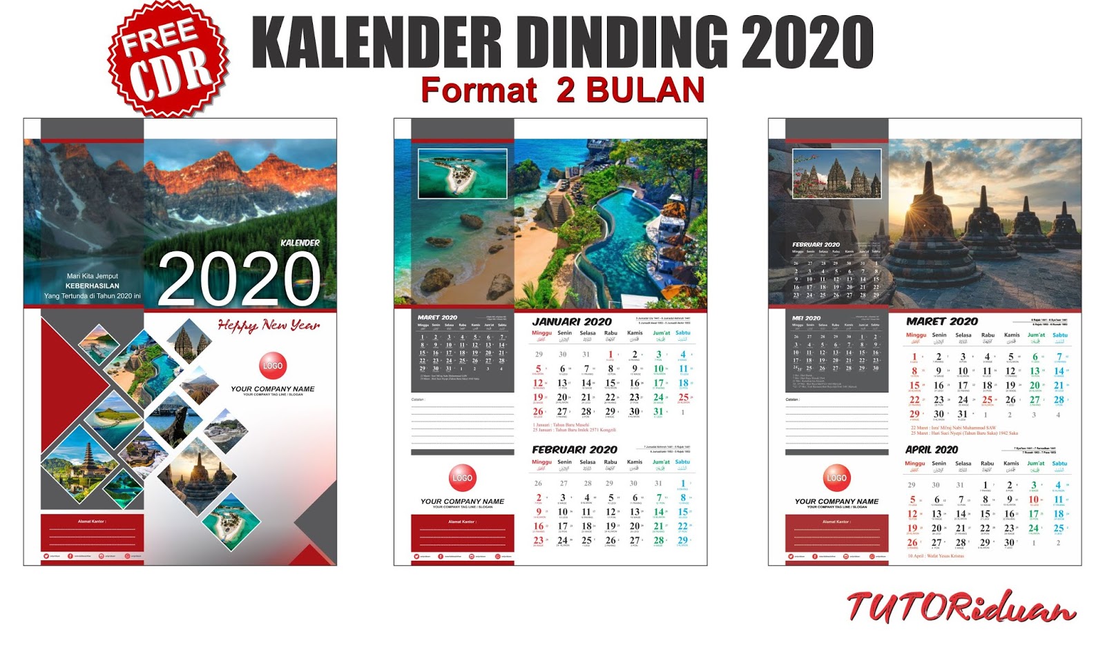 Cara Membuat Desain Kalender Dinding Di Coreldraw Calendar Template