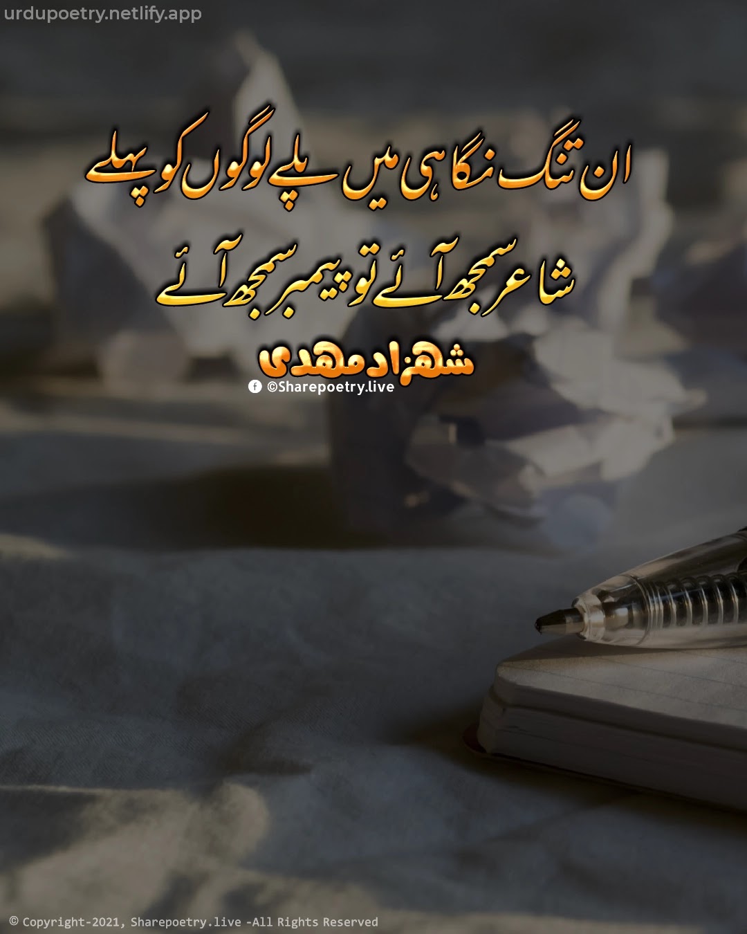 Best Urdu Shayari Status -urdu Poetry - Shzad Mahdi