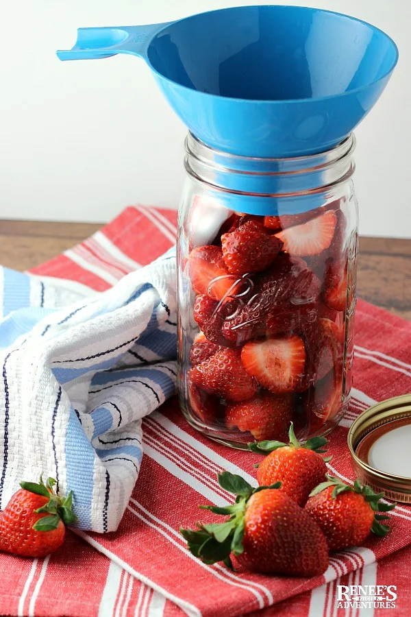 Pickled Strawberries in jar