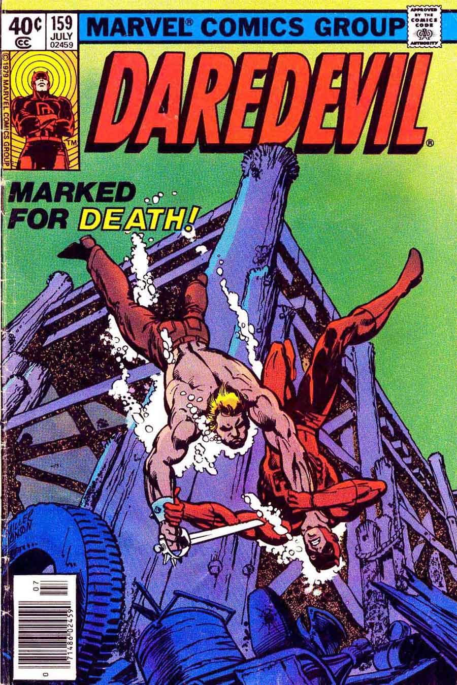 Daredevil v1 #159 marvel comic book cover art by Frank Miller