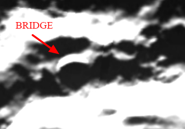 Artificial bridge on the Lunar surface.