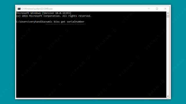 perintah wmic bios get serialnumber