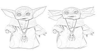 Baby Yoda of The Mandalorian plush toys coloring.filminspector.com