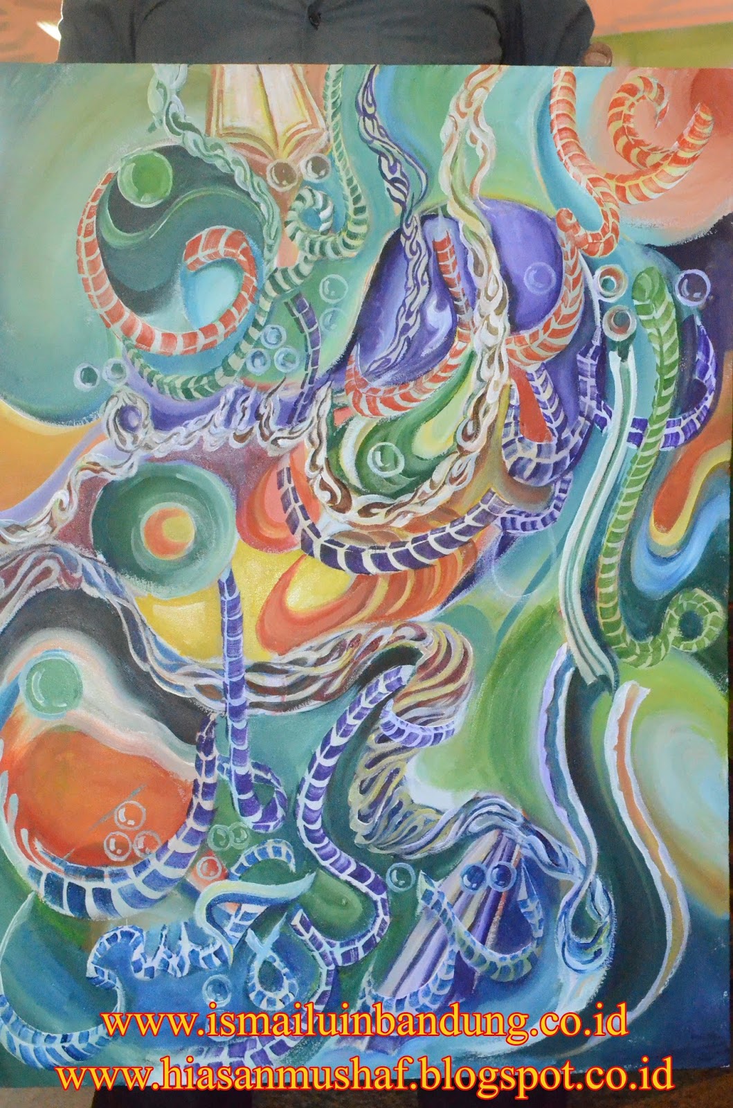 contoh kaligrafi hiasan mushaf terbaru 2022 Kontemporer kaligrafi karya