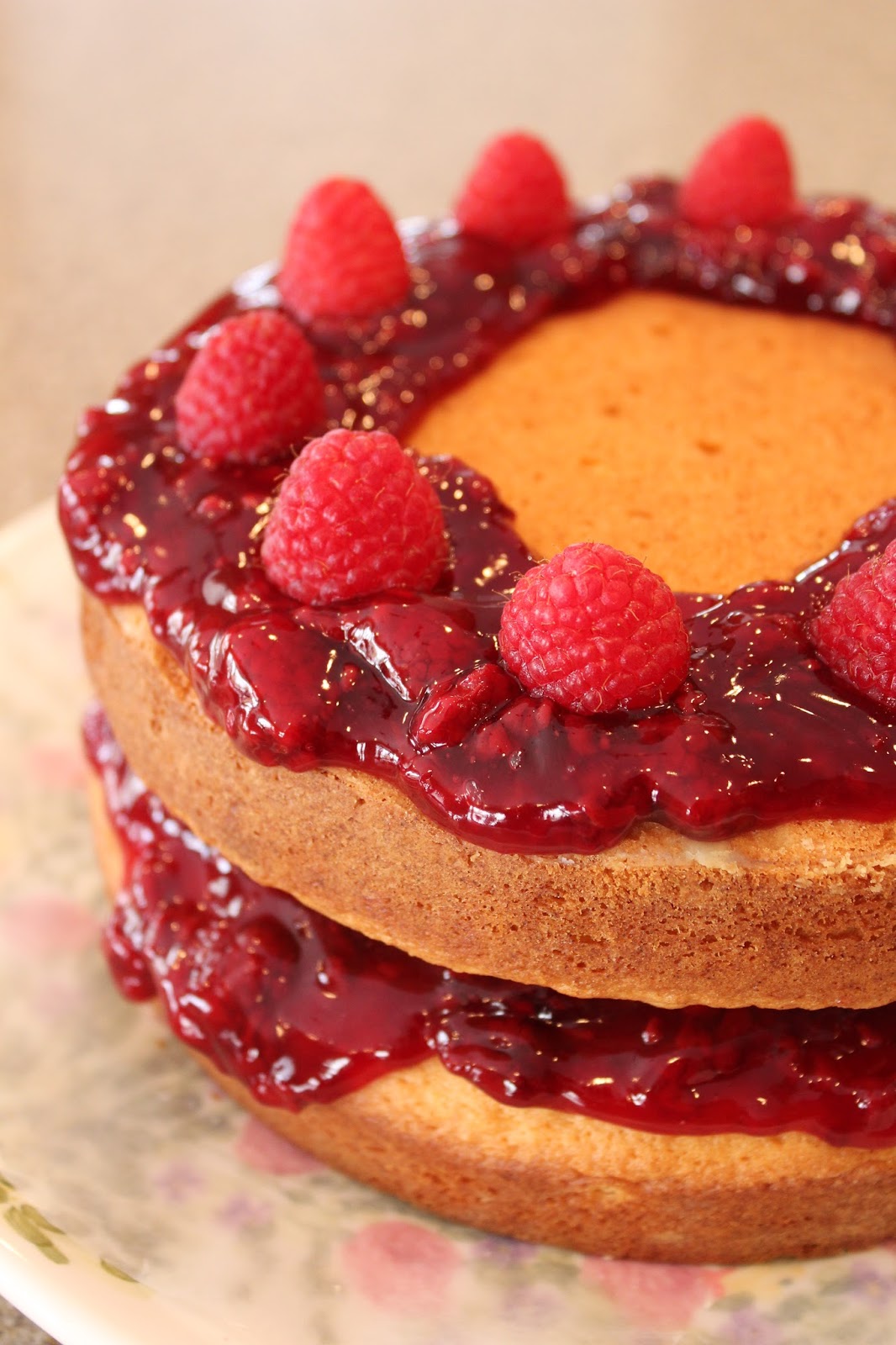 Ohio Thoughts: Raspberry Sponge Cake