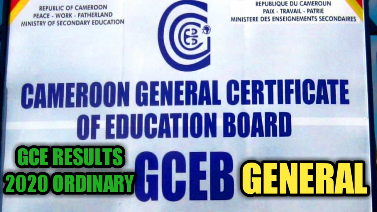 Cameroon GCE results 2020 Ordinary level general PDF download