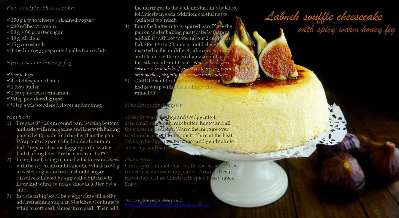 Citra's Home Diary Labneh (strained yogurt) souffle cheesecake with