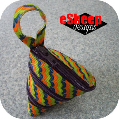 Zip Around Pyramid Pouch crafted by eSheep Designs