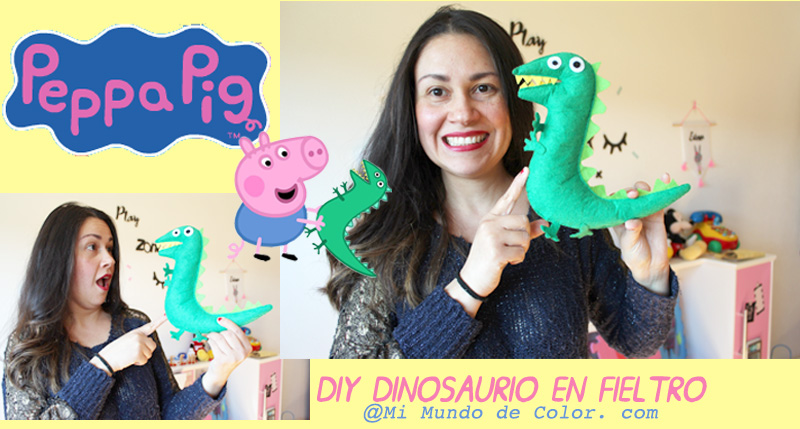 como hacer dinosaurio peppa pig