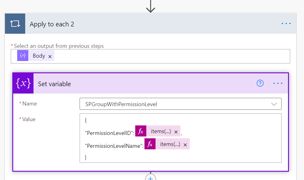 Power automate create an object and append to an array using apply to 